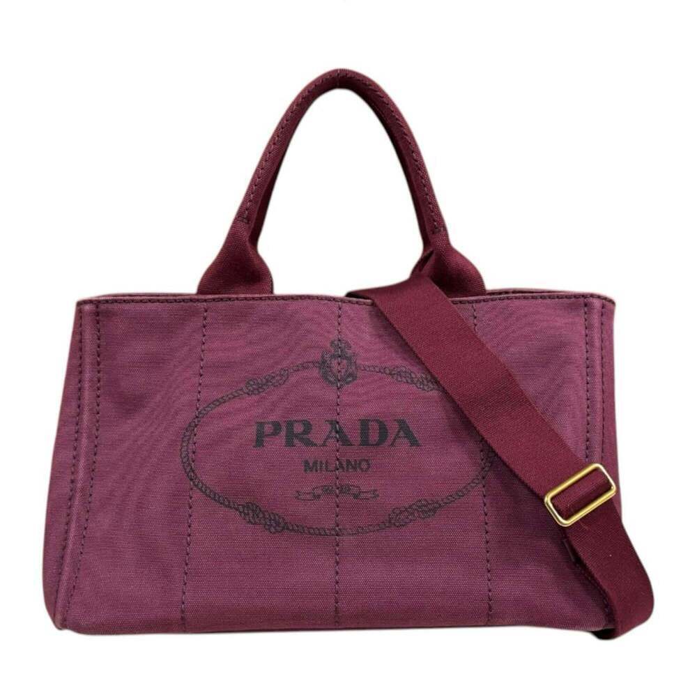 PRADA Red Canvas Shoulder Bag